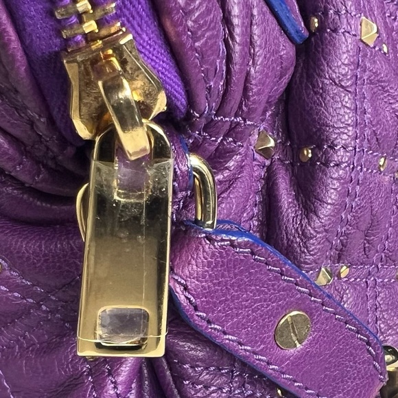 Marc Jacobs Stardust Cecilia Quilted Leather Studded Satchel - Picture 10 of 13